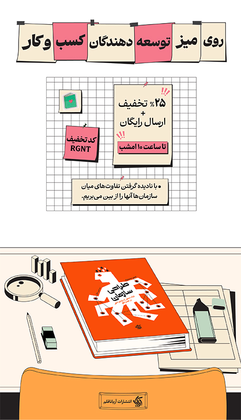 پاپ آپ طراحی سازمان- کتابهای روی میز شنبه ها